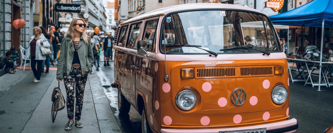 orange volkswagen van