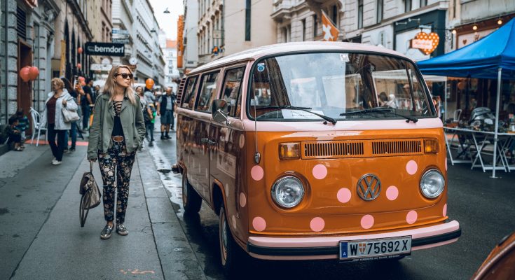 orange volkswagen van