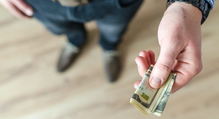 person holding banknote