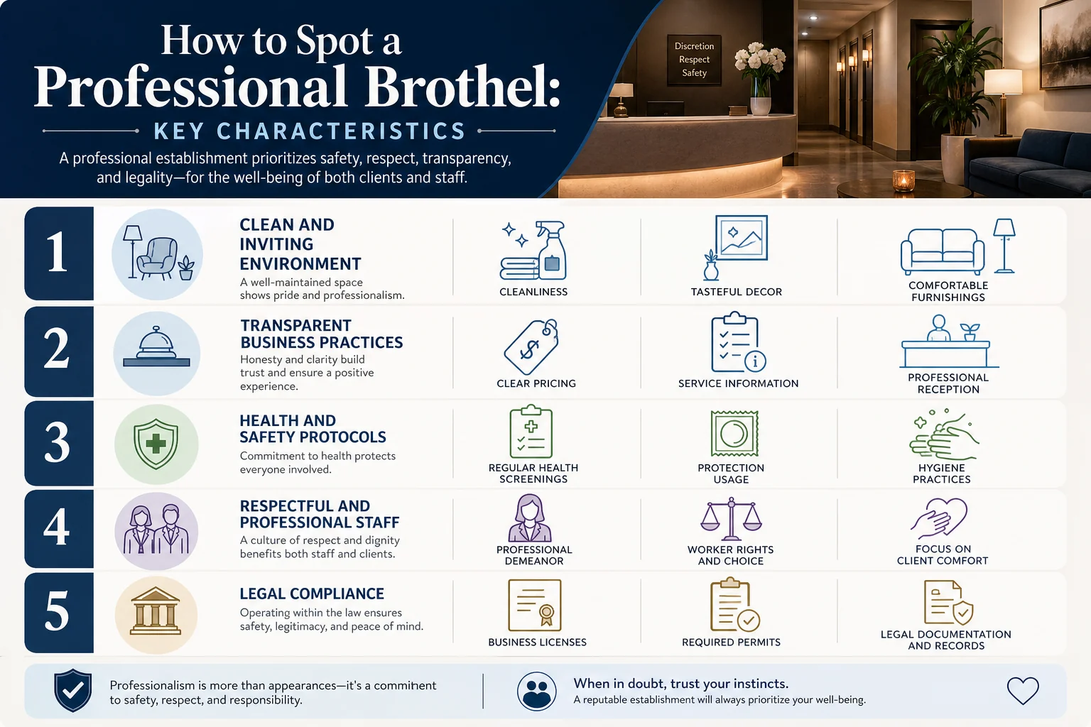 How to Spot a Professional Brothel infographic