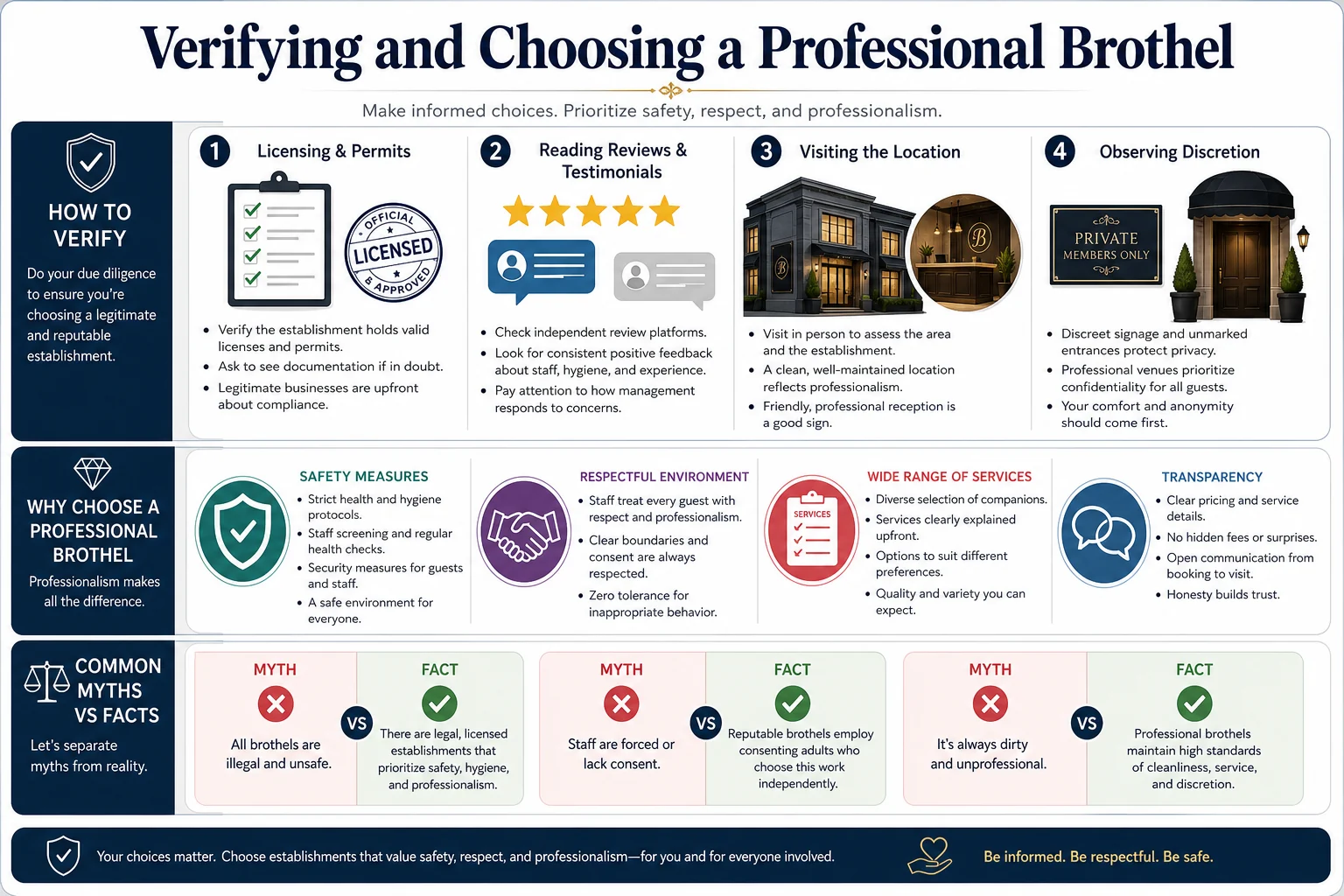 How to Spot a Professional Brothel infographic